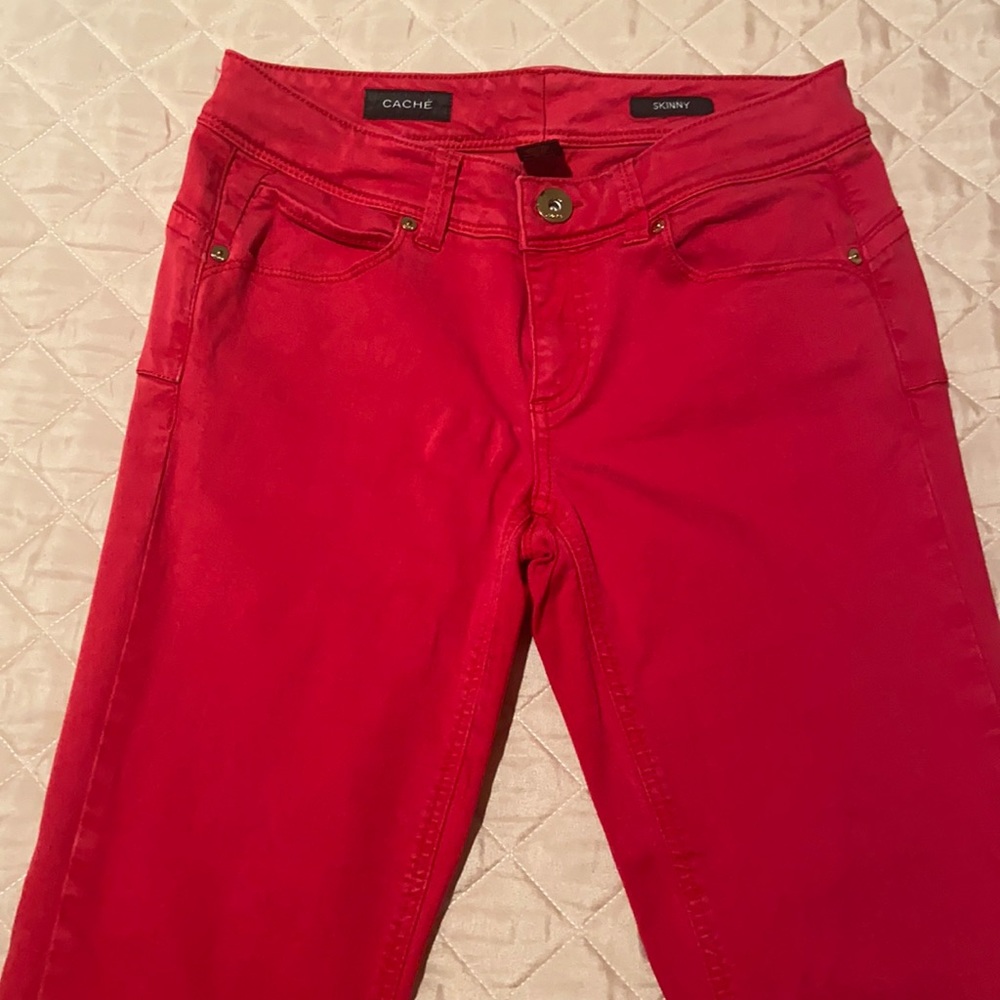 SKINNY CHERRY RED JEANS